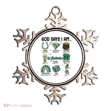 God Says I Am Retro St PatrickS Day Ornament