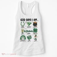 God Says I Am Retro St PatrickS Day Women's Tank Top thumb 0