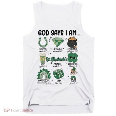 God Says I Am Retro St PatrickS Day Tank Top