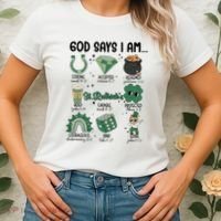God Says I Am Retro St PatrickS Day Women's T-Shirt thumb 2