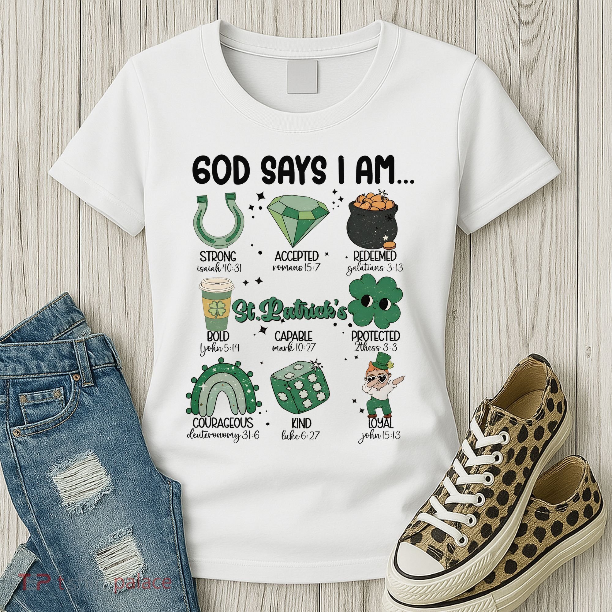 God Says I Am Retro St PatrickS Day Women's T-Shirt