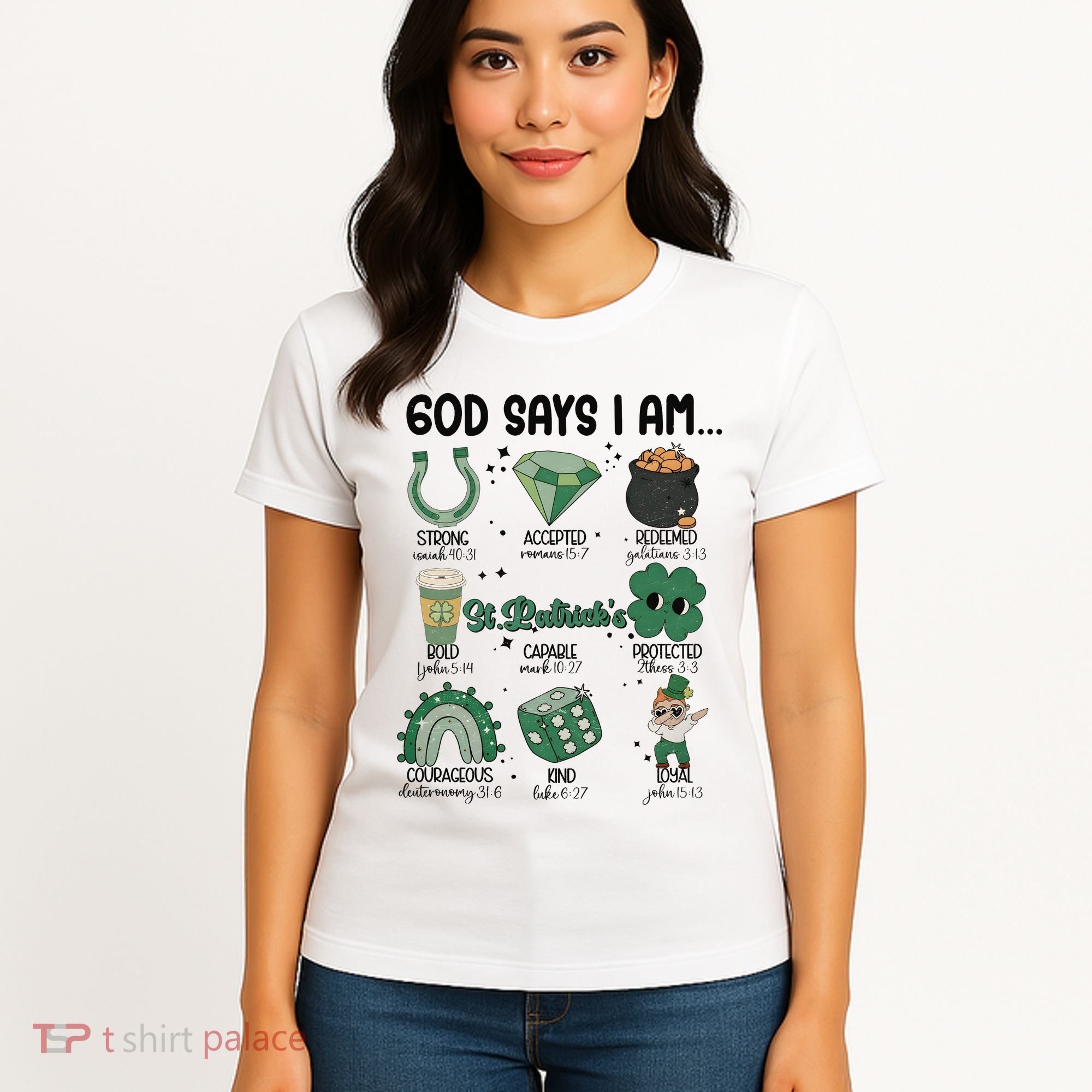 God Says I Am Retro St PatrickS Day Women's T-Shirt