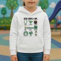 God Says I Am Retro St PatrickS Day Kids Hoodie thumb 3