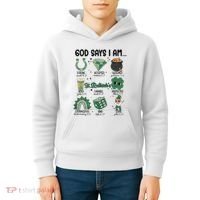 God Says I Am Retro St PatrickS Day Kids Hoodie thumb 4
