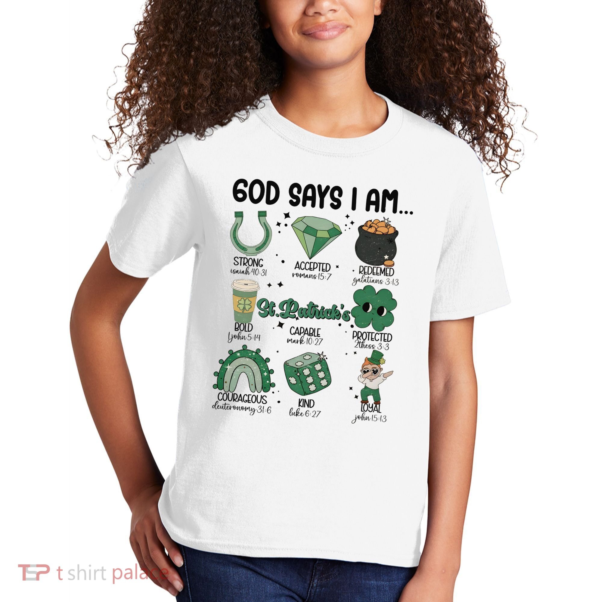 God Says I Am Retro St PatrickS Day Kids T-Shirt