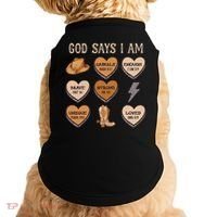 God Say I Am Conversation Heart Rodeo Western Christian Doggie Tank thumb 0
