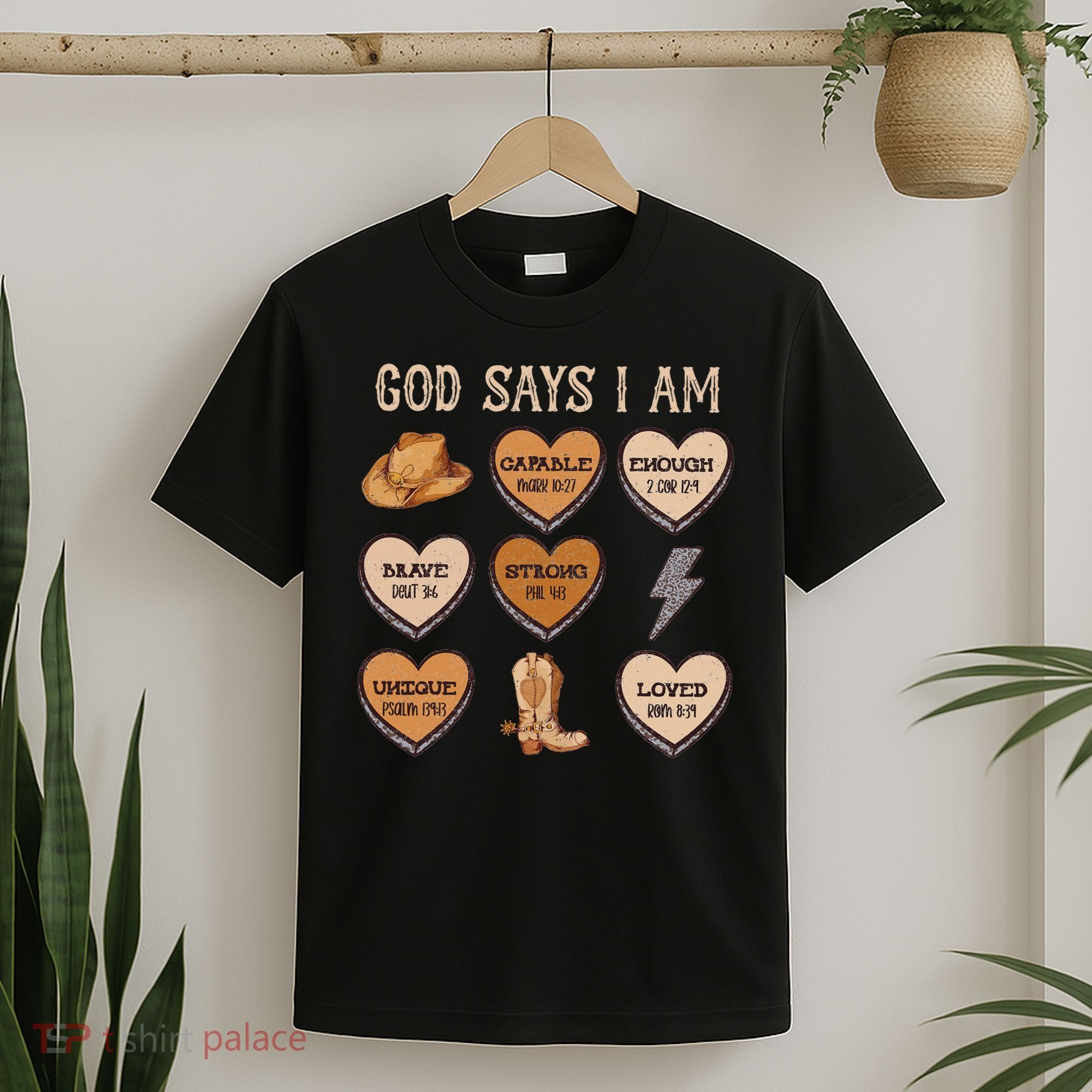 God Say I Am Conversation Heart Rodeo Western Christian T-Shirt