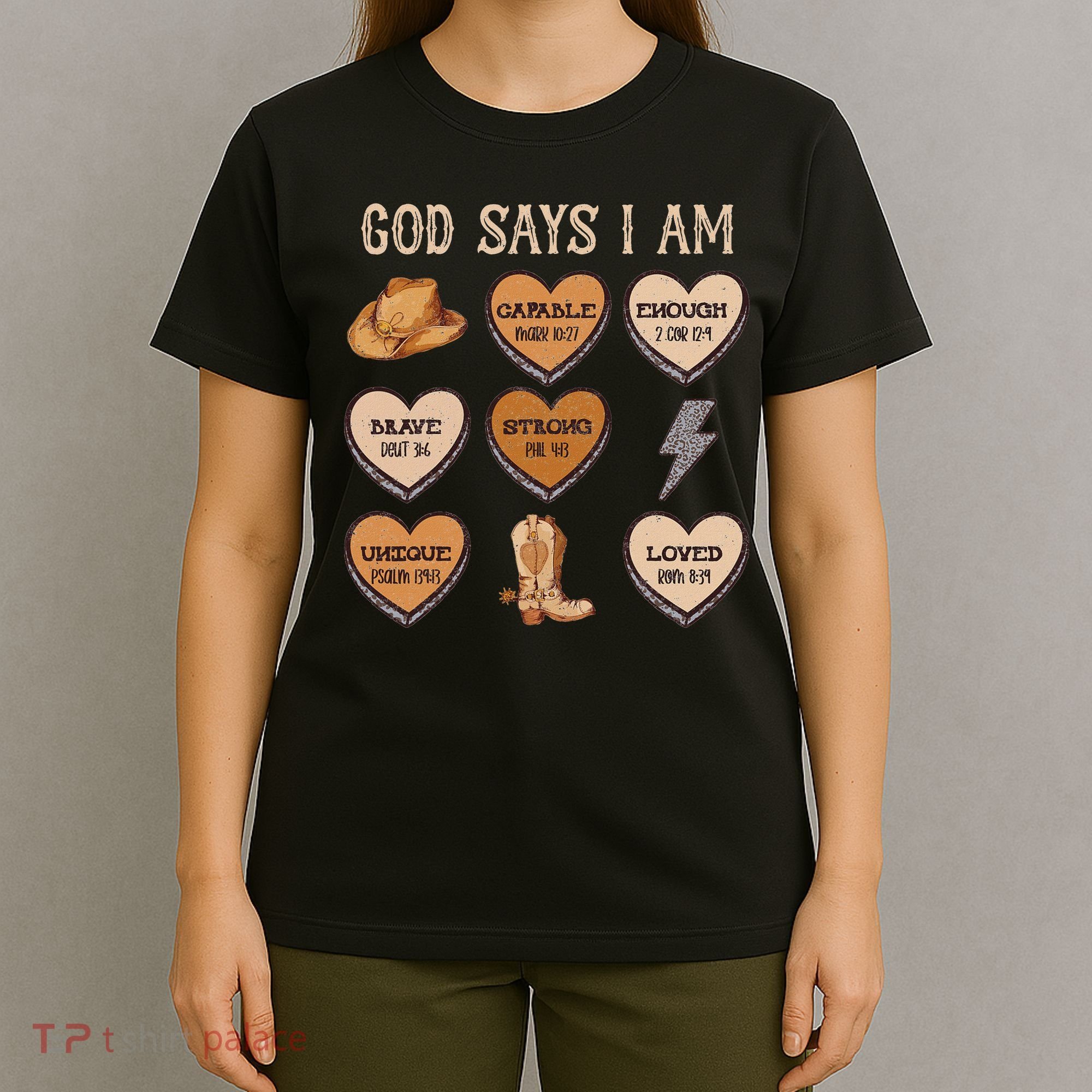 God Say I Am Conversation Heart Rodeo Western Christian T-Shirt