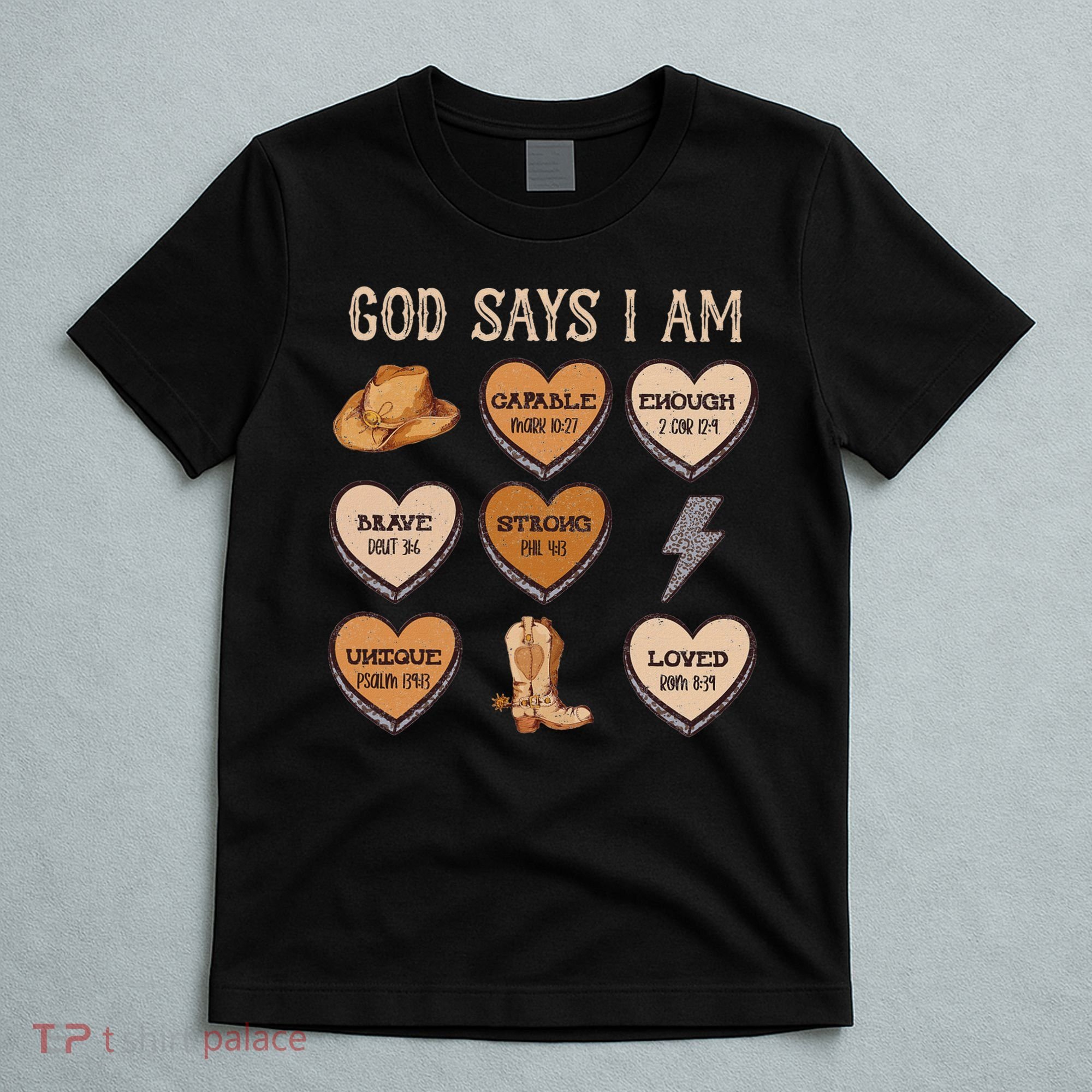 God Say I Am Conversation Heart Rodeo Western Christian T-Shirt