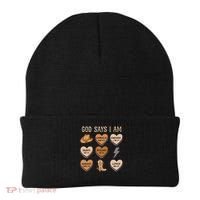 God Say I Am Conversation Heart Rodeo Western Christian Beanie thumb 0