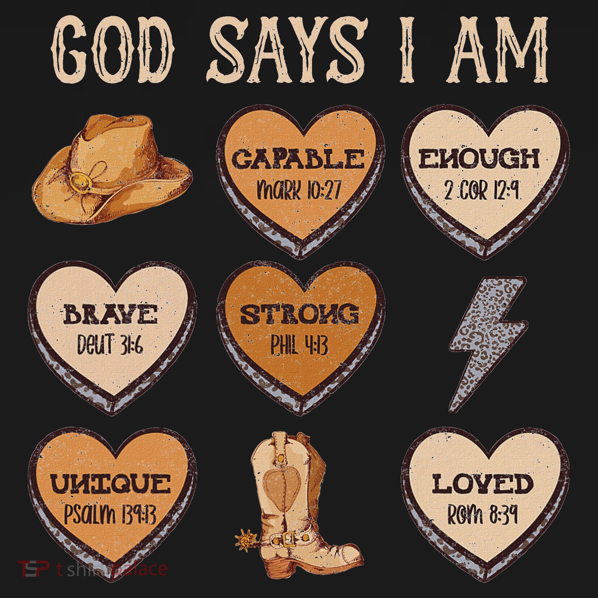 God Say I Am Conversation Heart Rodeo Western Christian Mousepad