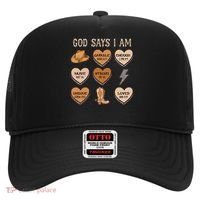God Say I Am Conversation Heart Rodeo Western Christian Hat thumb 0