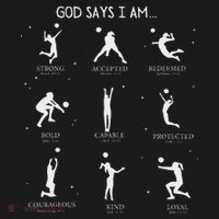 God Says I Am Christian Bible Verse Religious Volleyball Women's Tank Top thumb 5