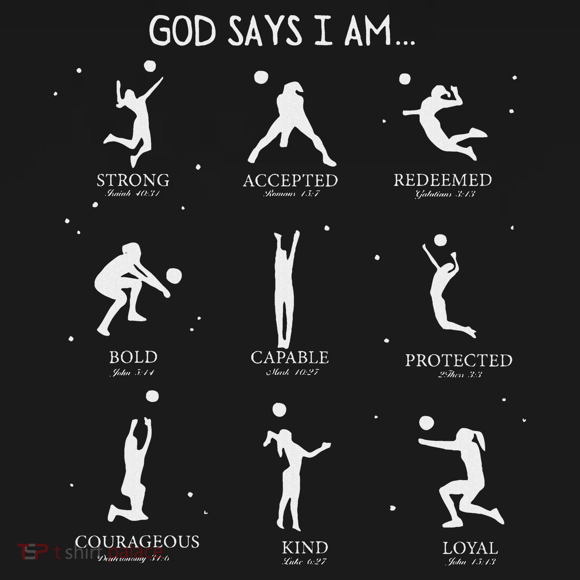 God Says I Am Christian Bible Verse Religious Volleyball Women's Tank Top