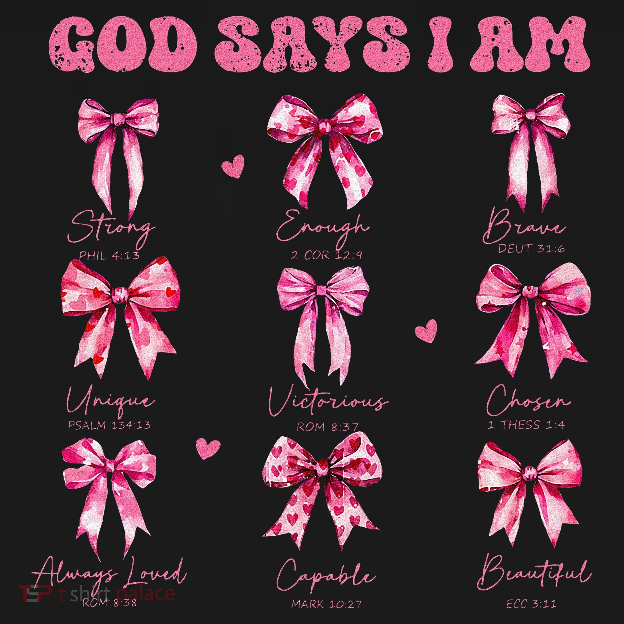 God Says I Am Coquette Bow Valentines Day Christian Women Women's Tank Top