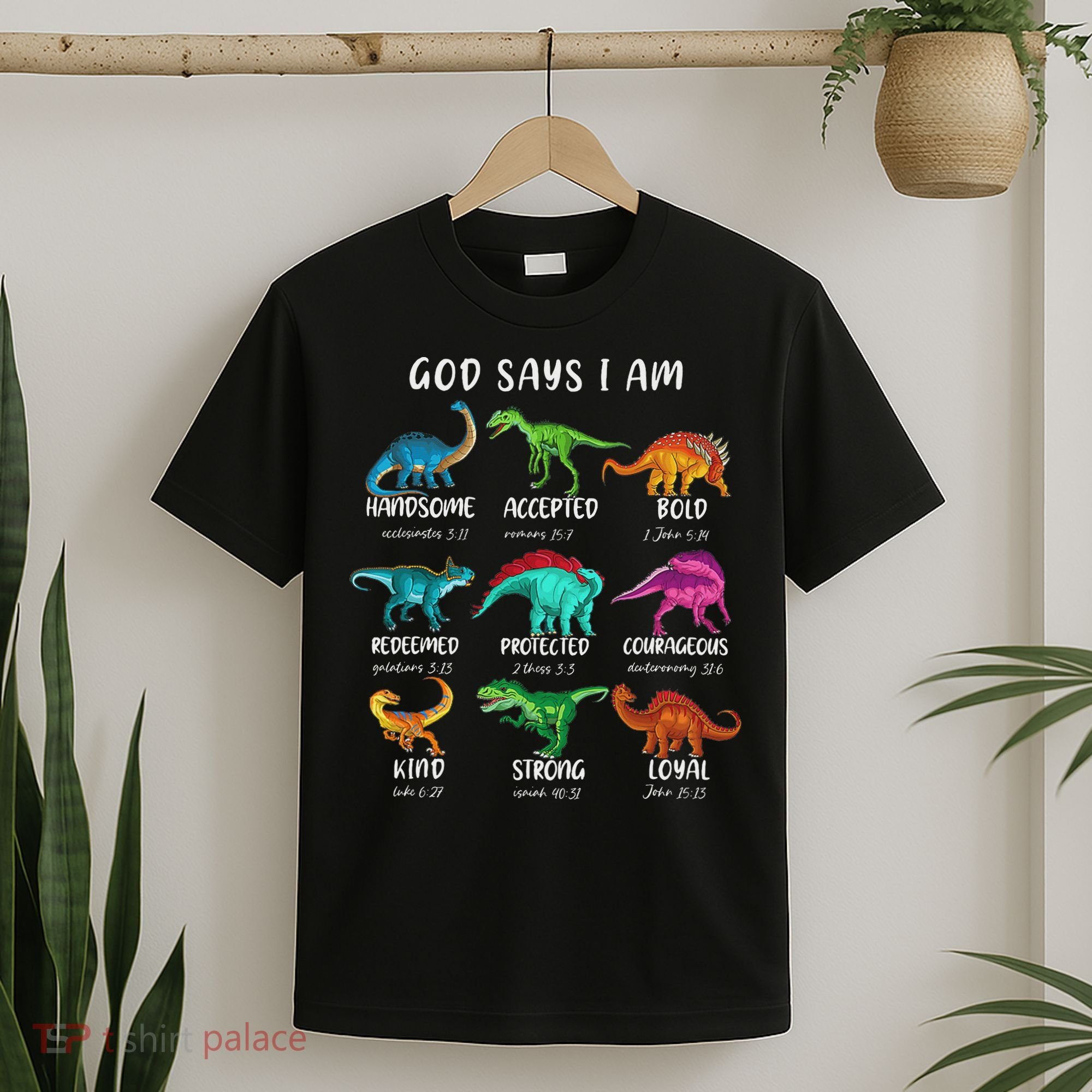 God Says I Am Dinosaur Funny Dino Bible Verse T-Shirt