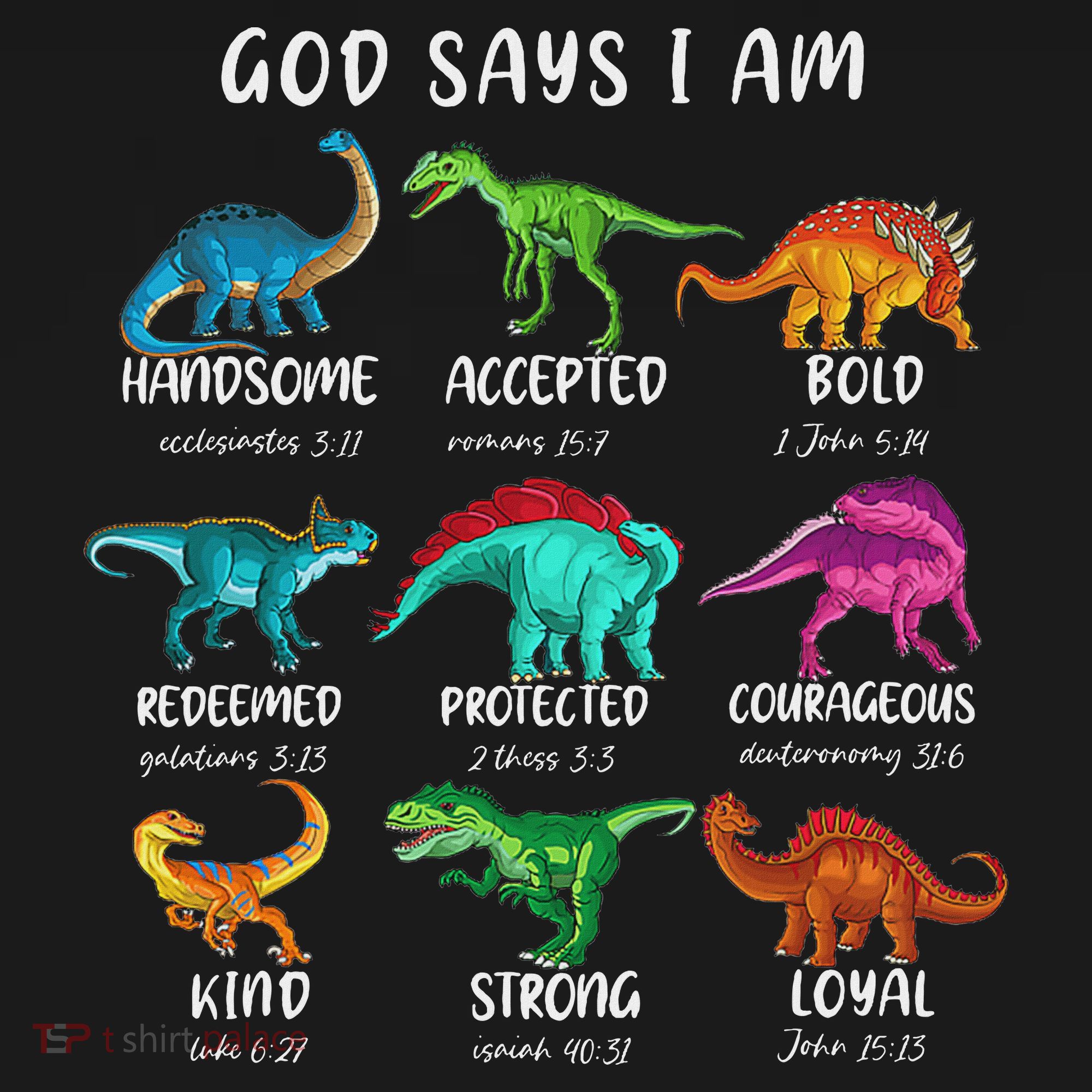 God Says I Am Dinosaur Funny Dino Bible Verse Mousepad
