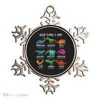God Says I Am Dinosaur Funny Dino Bible Verse Ornament thumb 0