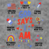 God Says I Am July 4th Christian Bible Verse Toddler Hoodie thumb 2