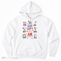 God Says I Am July 4th Christian Bible Verse Hoodie thumb 0