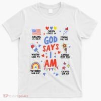 God Says I Am July 4th Christian Bible Verse T-Shirt thumb 0