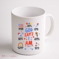 God Says I Am July 4th Christian Bible Verse Coffee Mug thumb 1