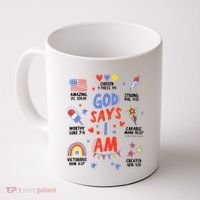 God Says I Am July 4th Christian Bible Verse Coffee Mug thumb 0