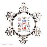 God Says I Am July 4th Christian Bible Verse Ornament thumb 0