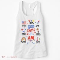 God Says I Am July 4th Christian Bible Verse Women's Tank Top thumb 0