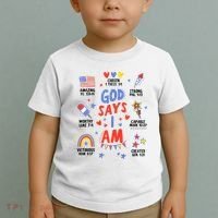 God Says I Am July 4th Christian Bible Verse Toddler T-Shirt thumb 2
