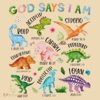 God Says I Am Dinosaur Lover Bible Verse Tote Bag thumb 4