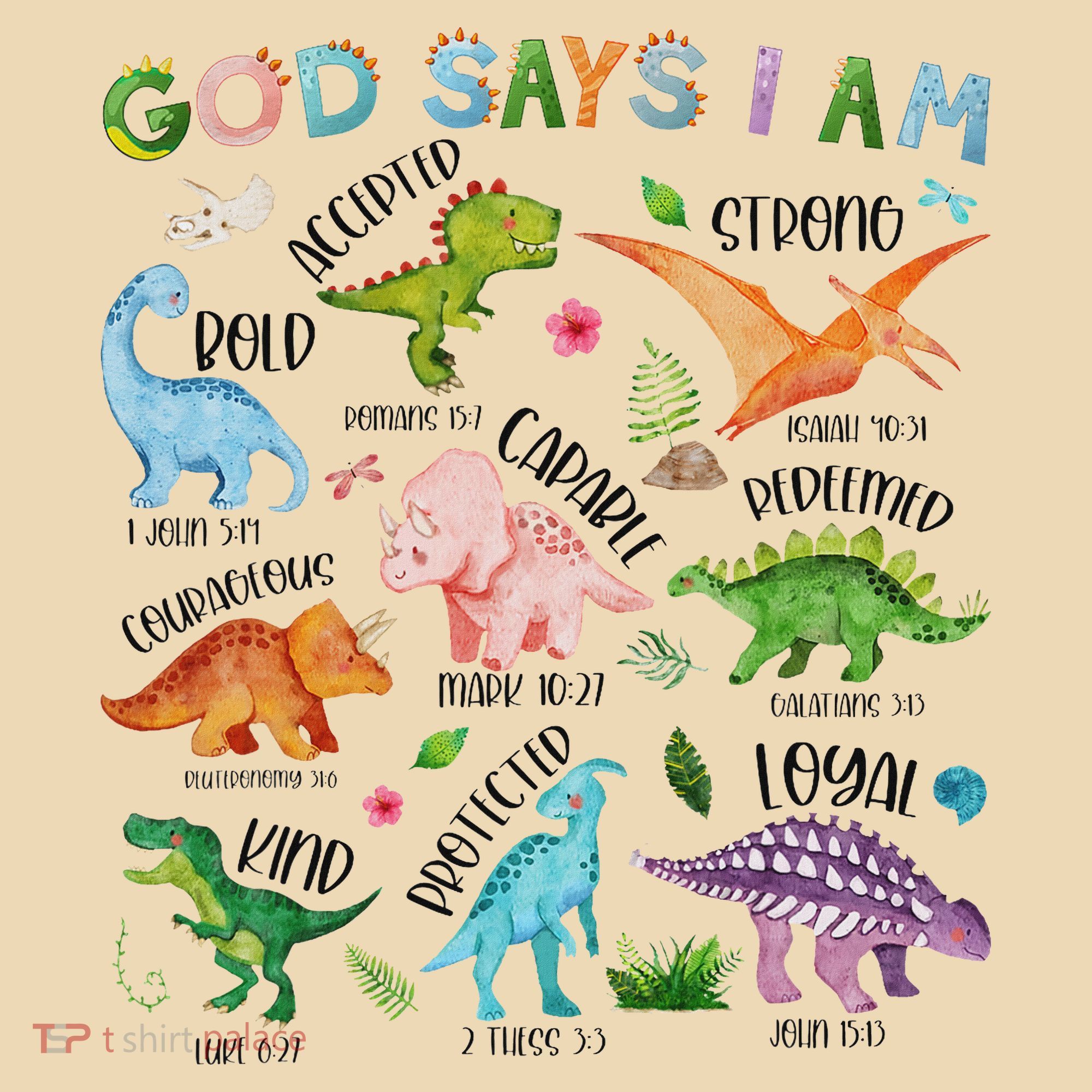 God Says I Am Dinosaur Lover Bible Verse Tote Bag
