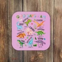 God Says I Am Dinosaur Lover Bible Verse Coaster thumb 0
