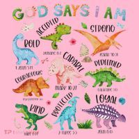 God Says I Am Dinosaur Lover Bible Verse Coaster thumb 2