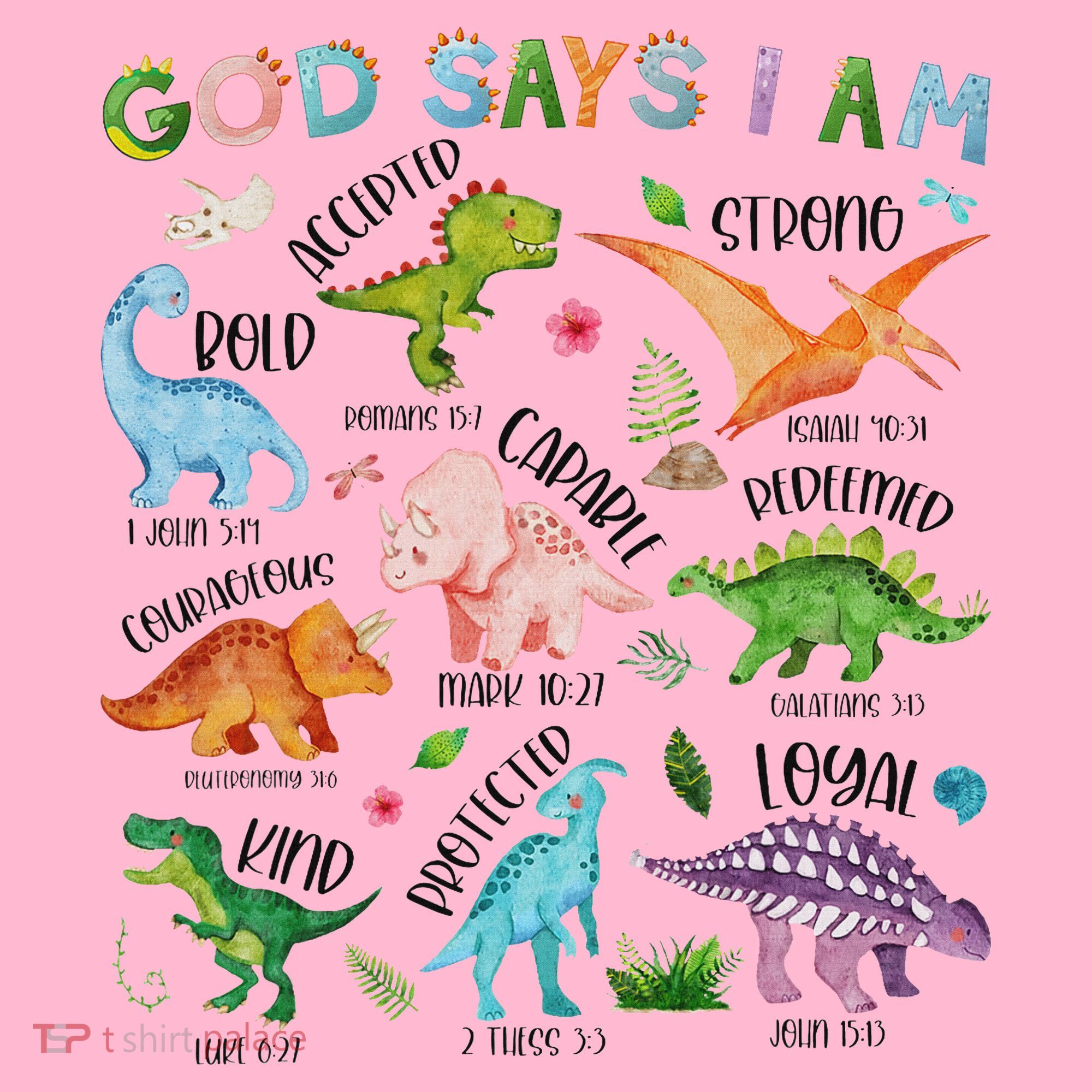 God Says I Am Dinosaur Lover Bible Verse Coaster