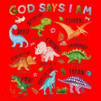 God Says I Am Dinosaur Lover Bible Verse Santa Hat thumb 1