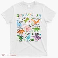 God Says I Am Dinosaur Lover Bible Verse T-Shirt thumb 0