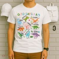 God Says I Am Dinosaur Lover Bible Verse T-Shirt thumb 6
