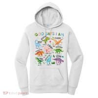 God Says I Am Dinosaur Lover Bible Verse Women's Hoodie thumb 0