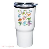 God Says I Am Dinosaur Lover Bible Verse Tumbler thumb 0