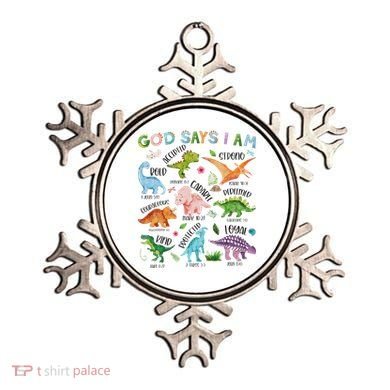 God Says I Am Dinosaur Lover Bible Verse Ornament
