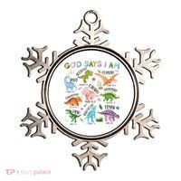 God Says I Am Dinosaur Lover Bible Verse Ornament thumb 0