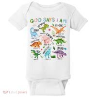 God Says I Am Dinosaur Lover Bible Verse Baby Bodysuit thumb 0