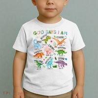 God Says I Am Dinosaur Lover Bible Verse Toddler T-Shirt thumb 2