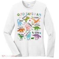 God Says I Am Dinosaur Lover Bible Verse Women's Long Sleeve Shirt thumb 0