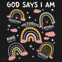 God Says I Am Rainbow Lover Girl Christian T-Shirt thumb 7
