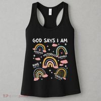 God Says I Am Rainbow Lover Girl Christian Women's Tank Top thumb 3