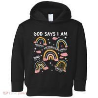 God Says I Am Rainbow Lover Girl Christian Toddler Hoodie thumb 0