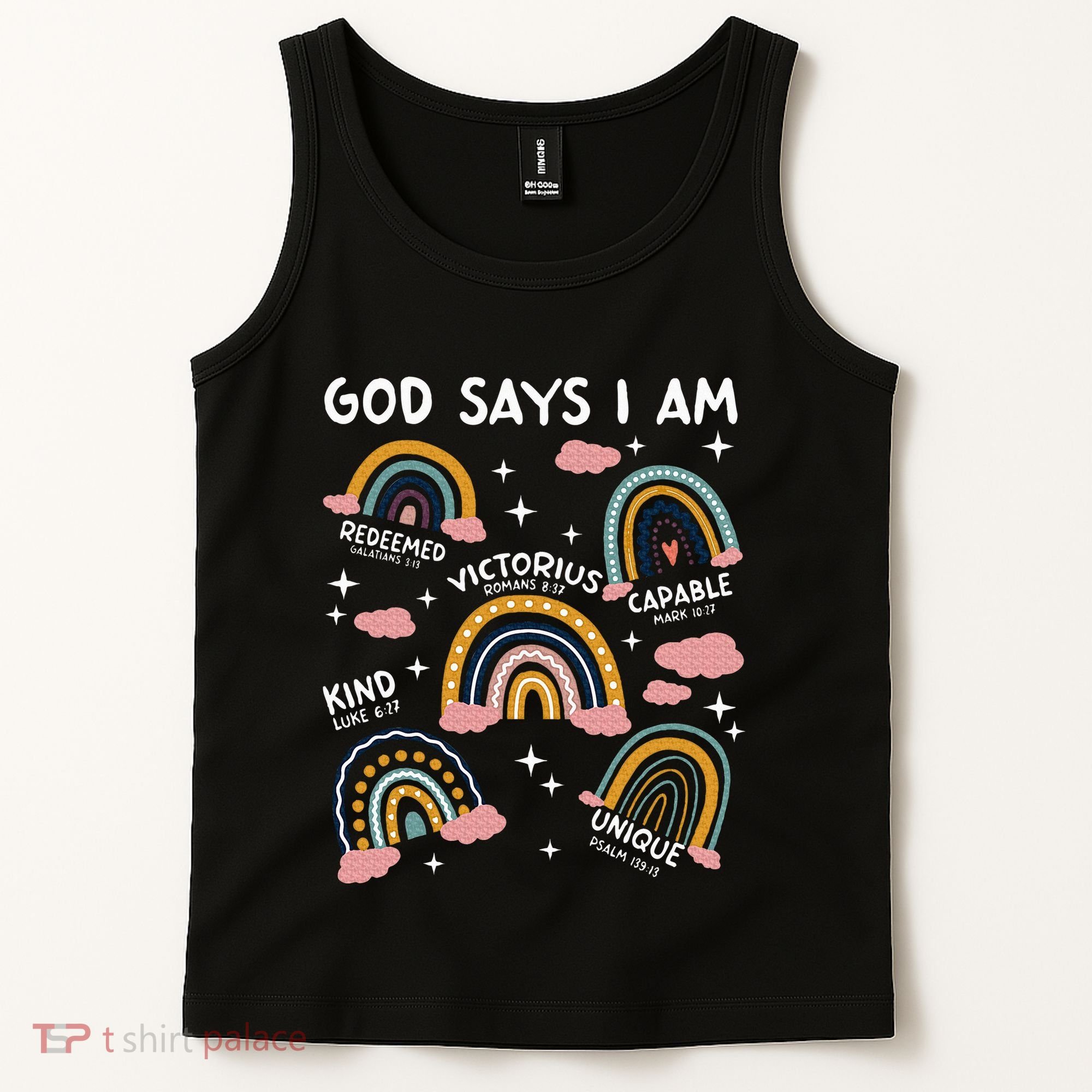 God Says I Am Rainbow Lover Girl Christian Tank Top
