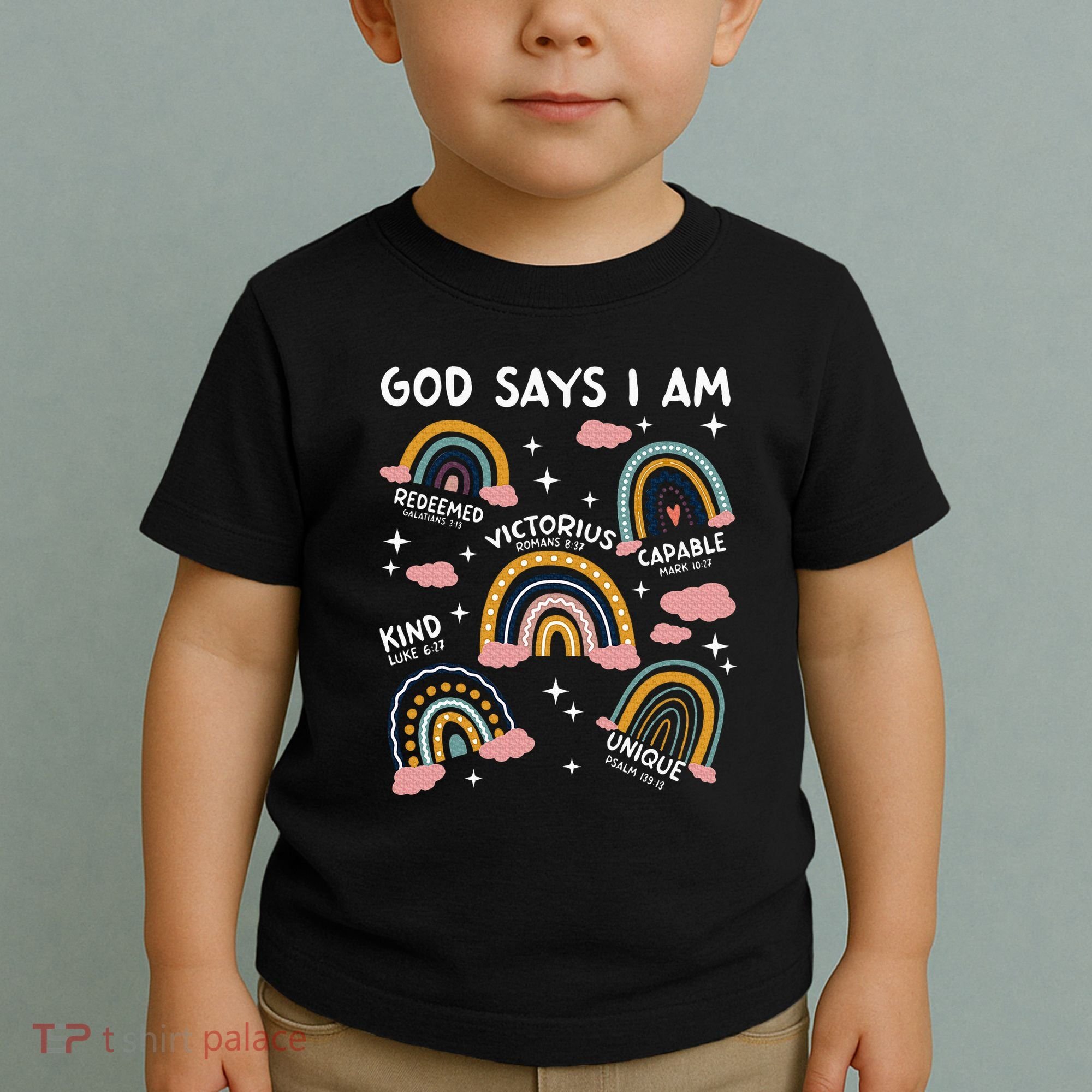 God Says I Am Rainbow Lover Girl Christian Toddler T-Shirt